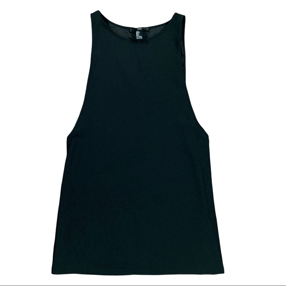 XXI a-line mini dress size small black sleeveless with side zipper